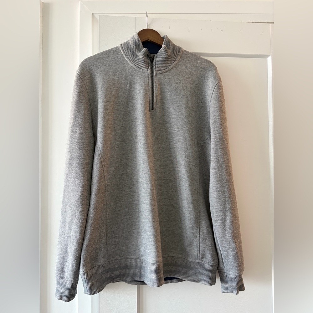 Ted Baker Men’s Gray Quarter-Zip Sweater Size XL